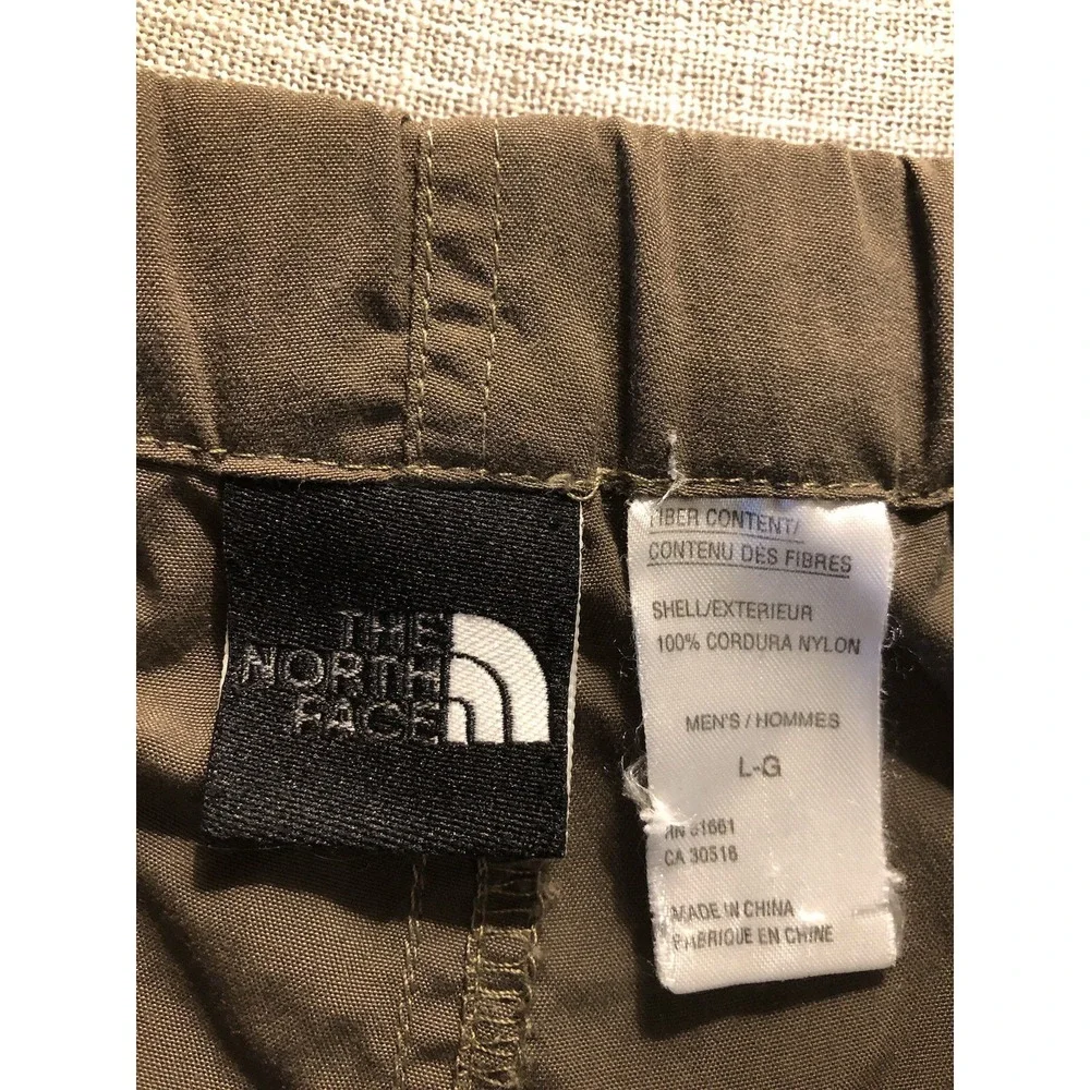 The North Face Pants L Brown Cordura Nylon Double Knee Stowaway Pocket Hiking